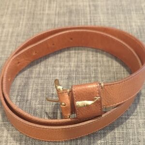 Kiel James Patrick KJP Whales Tale Leather Belt with Brass Buckle Sold Out